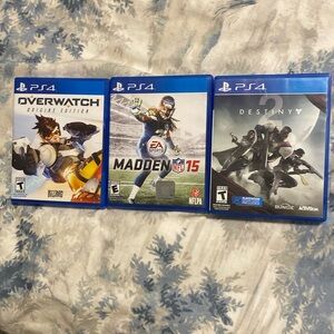 LOT of PlayStation 4 PS4 Games Destiny 2, Overwatch Origins, and Madden 15 EUC
